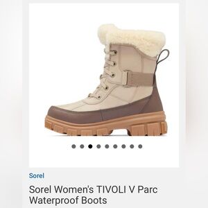 Sorel Tivoli V Parc Waterproof and shearling snow boots 8 Omega Tupe Gum
